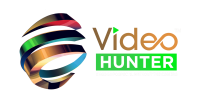 Video Hunter Logo New Tagline White on Transparent bg